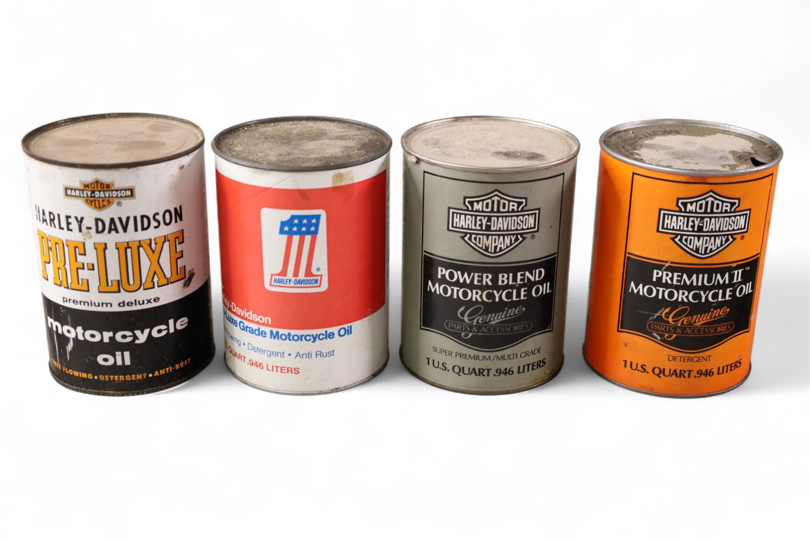 4 HARLEY DAVIDSON QUART OIL CANS (1 of 2)