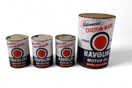 4 HAVOLINE OIL CANS