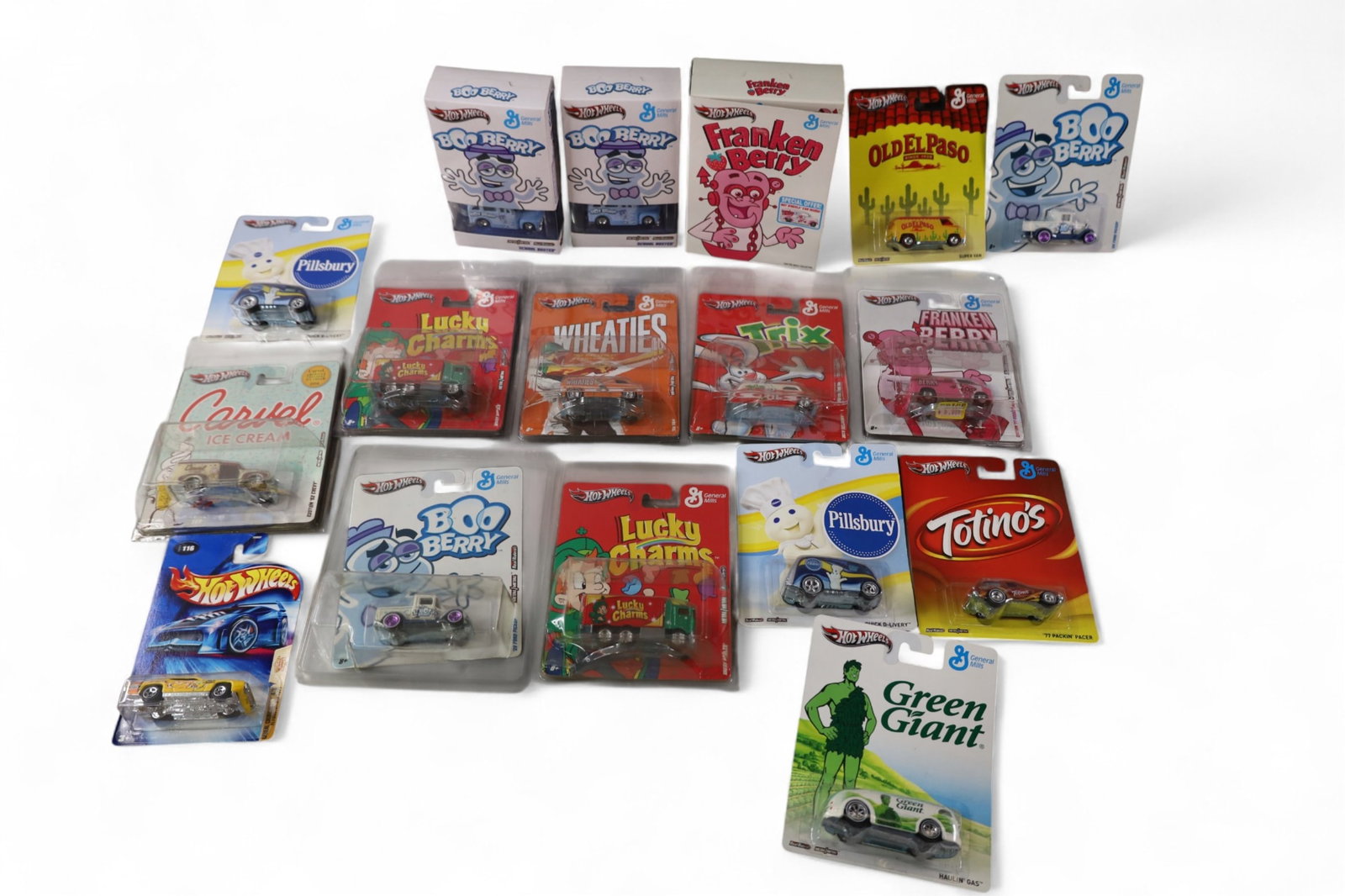 17 CEREAL & FOOD HOT WHEELS: 17 CEREAL AND FOOD THEMED HOT WHEELS.