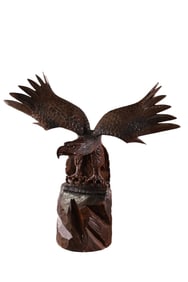 LARGE CARVED EAGLE SCULPTURE