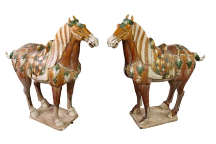 PAIR OF TANG HORSES