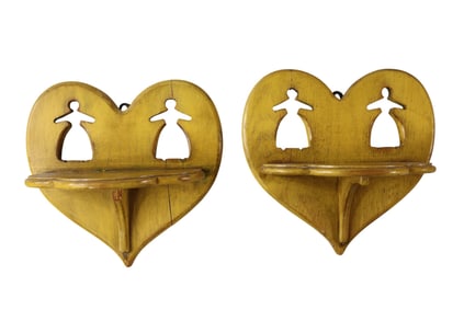 PAIR OF ROMWEBER WALL SHELVES