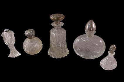 STERLING TOPPED DRESSER ITEMS