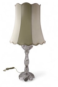 TALL CUT GLASS TABLE LAMP