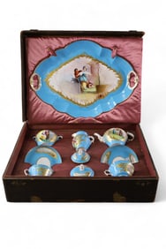 SEVRES PORCELAIN TEA SET IN ORIGINAL BOX