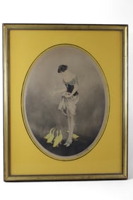 LOUIS ICART COLORED ETCHING