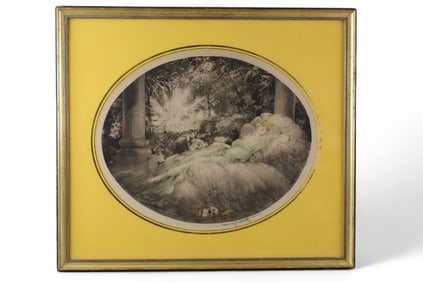 LOUIS ICART COLORED ETCHING