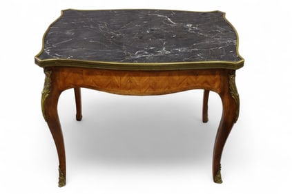FRENCH MARBLE TOP SIDE TABLE