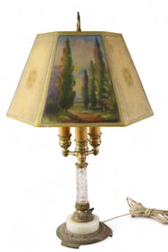 PAIRPOINT REVERSE PAINTED TABLE LAMP