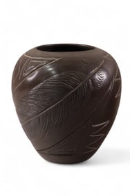 BROWN GLAZED VASE