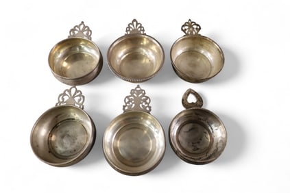 6 STERLING PORRINGERS