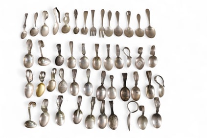 COLLECTION OF STERLING SPOONS & FORKS