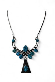 STERLING & TURQUOISE NECKLACE