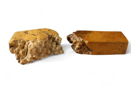 TWO BURL DRESSER BOXES