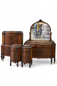 4 PIECE 1920'S WALNUT BEDROOM SET