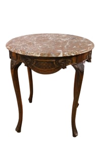 MARBLE TOP SIDE TABLE
