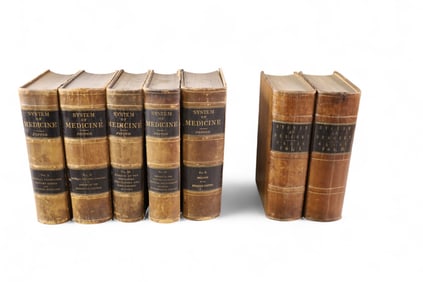7 ANTIQUE MEDICAL BOOKS