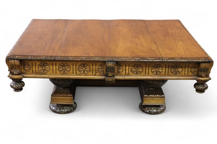 LARGE CARVED COFFEE TABLE