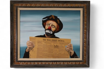 JON HELLAND CLOWN PAINTING