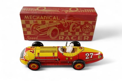 MARX TIN LITHO MECHANICAL RACER W/ BOX