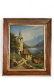 EUROPEAN VILLAGE SCENE