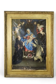 LARGE 19TH CENTURY RELIGIOUS OIL PAINTING