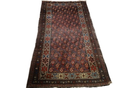 APPROX 6' x 3' 5" HANDMADE WOOL RUG
