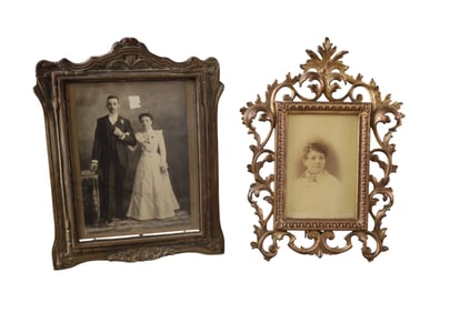 2 ANTIQUE PICTURE FRAMES