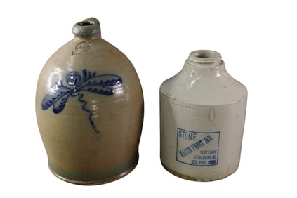 2 PIECES OF STONEWARE