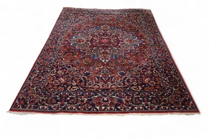 APPROX 7' x 9' 8" HANDMADE WOOL RUG