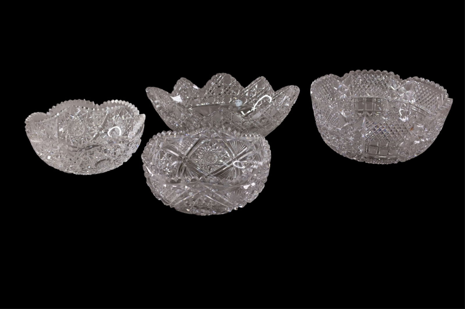 4 PIECES OF CUT GLASS (1 of 3)