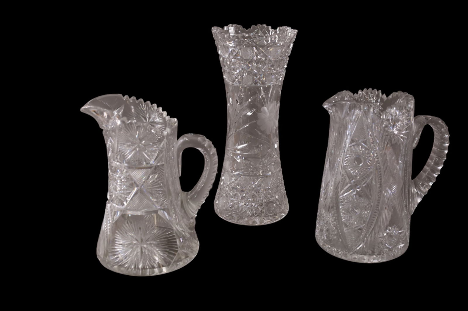 3 PIECES OF CUT GLASS (1 of 3)