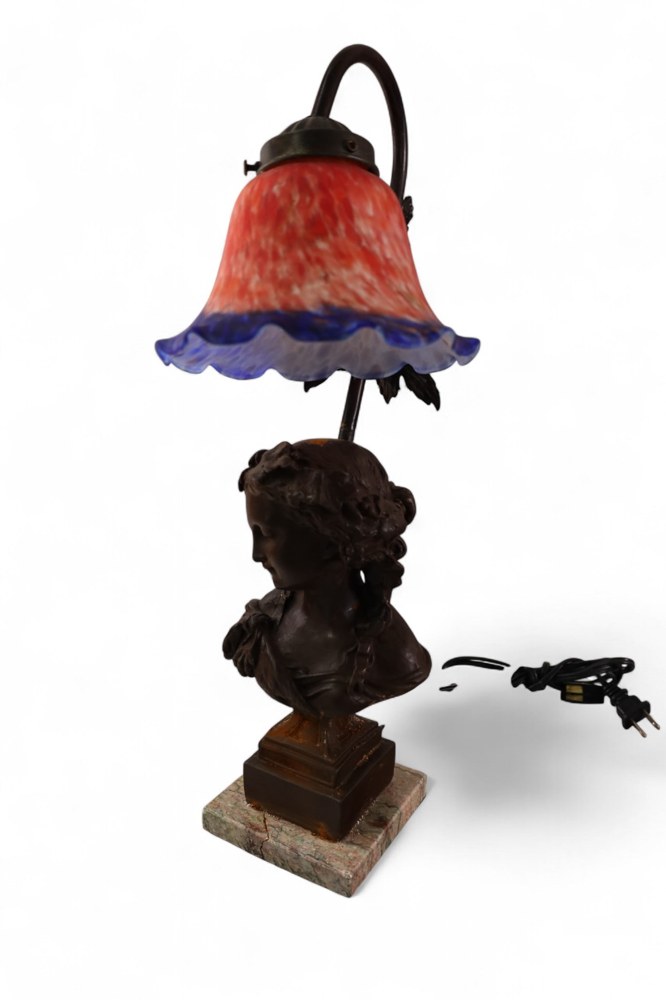 MARBLE AND BRONZE LAMP (1 of 3)