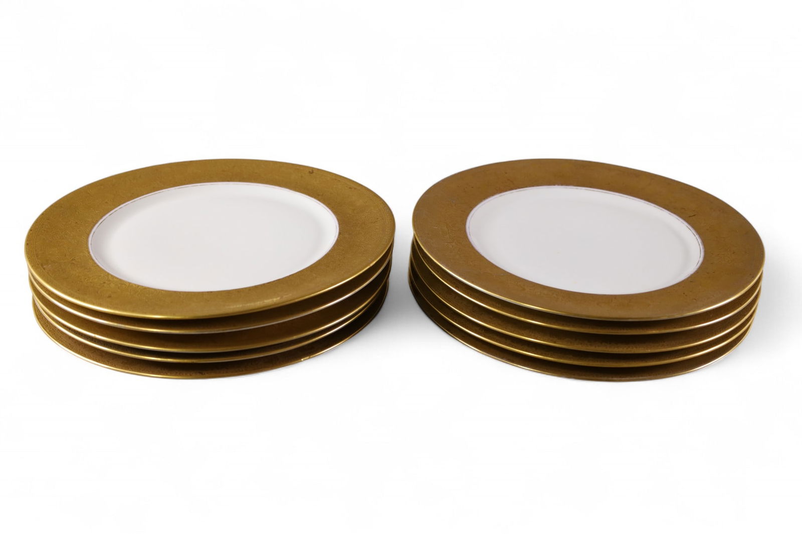 SET OF 10 BAVARIAN DINNER PLATES: SET OF HEINRICH AND CO BAVARIAN DINNER PLATES. 11" DIAM.