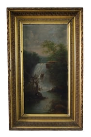 VICTORIAN WATERFALL PAINTING