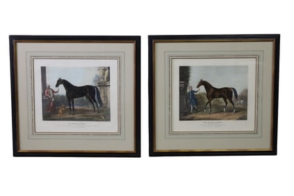 PAIR OF COLORED ENGRAVINGS