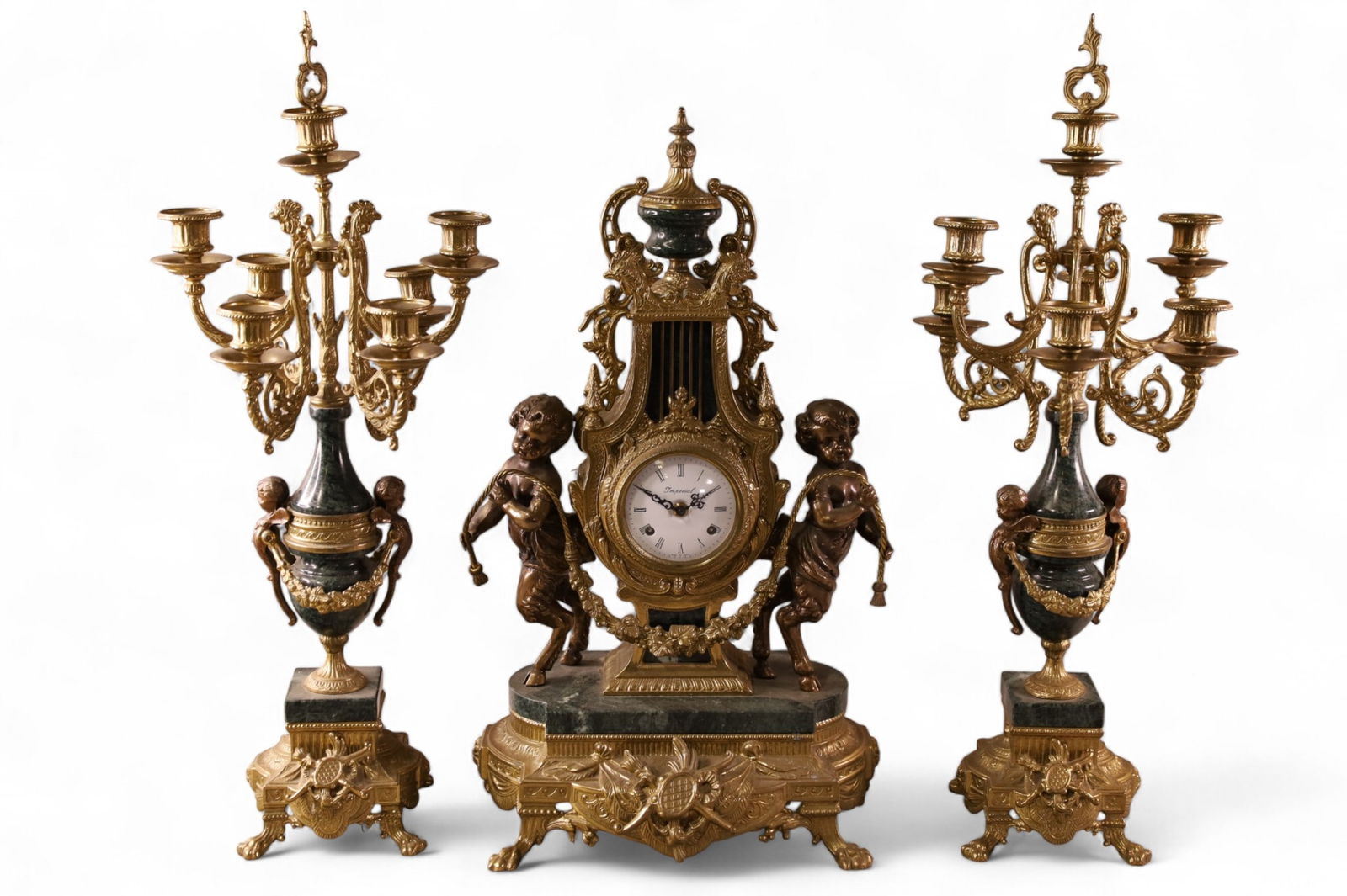 3 PIECE FIGURAL CLOCK SET (1 of 4)