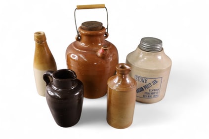 5 PIECES OF STONEWARE