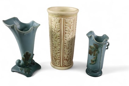 3 PIECES OF WELLER POTTERY