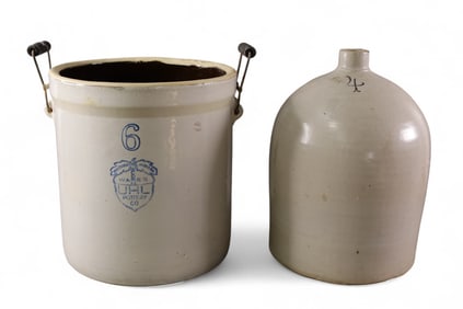 2 PIECES OF STONEWARE