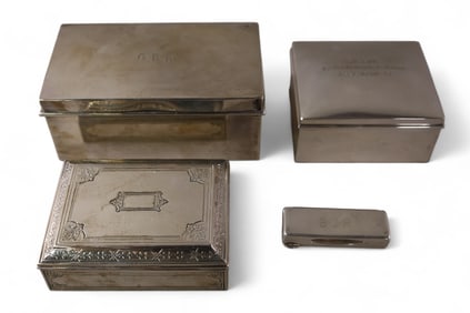4 STERLING BOXES