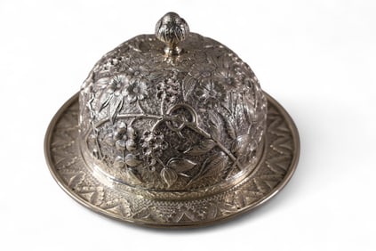 STERLING REPOUSSE DISH