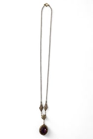 14K GOLD & AMETHYST NECKLACE