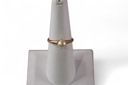 14K GOLD & PEARL RING