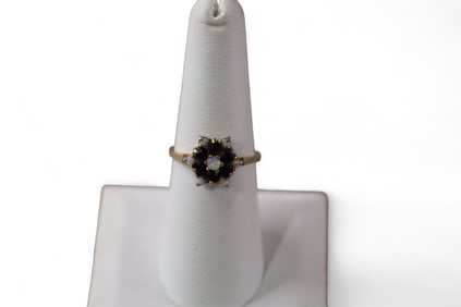 14K OPAL & SAPPHIRE RING