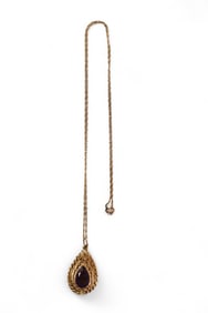 14K GOLD & AMETHYST LOCKET