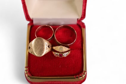 5 14K GOLD RINGS