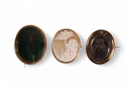 3 14K GOLD PINS