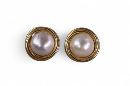 14K & PEARL EARRINGS