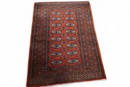APPROX 3' 8" x 2' 8" HANDMADE WOOL RUG